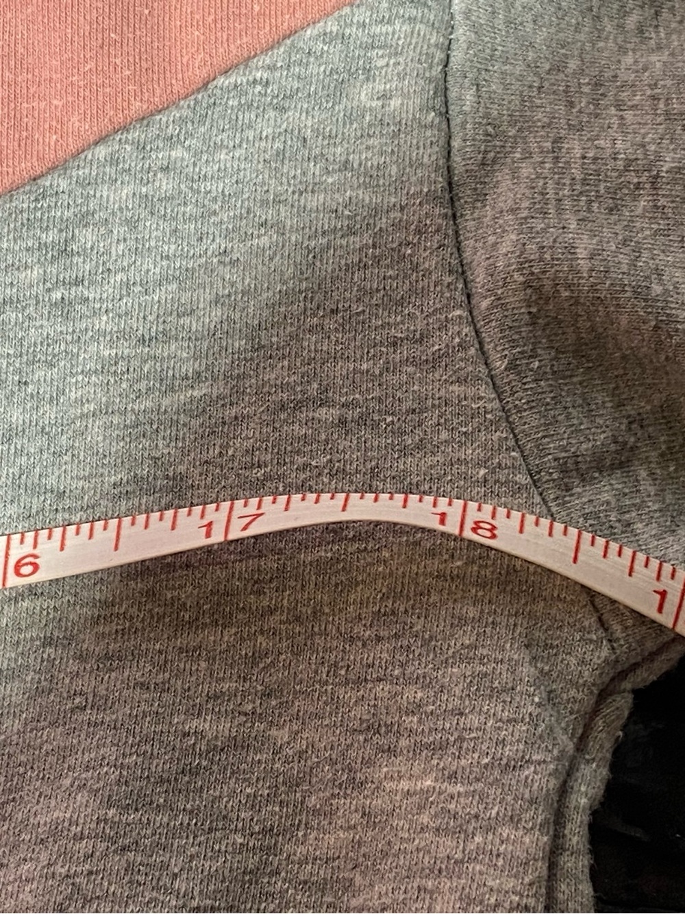 Women’s Gray Pullover Hoodie with Pink & White Chevron Accent - Picture 8 of 12
